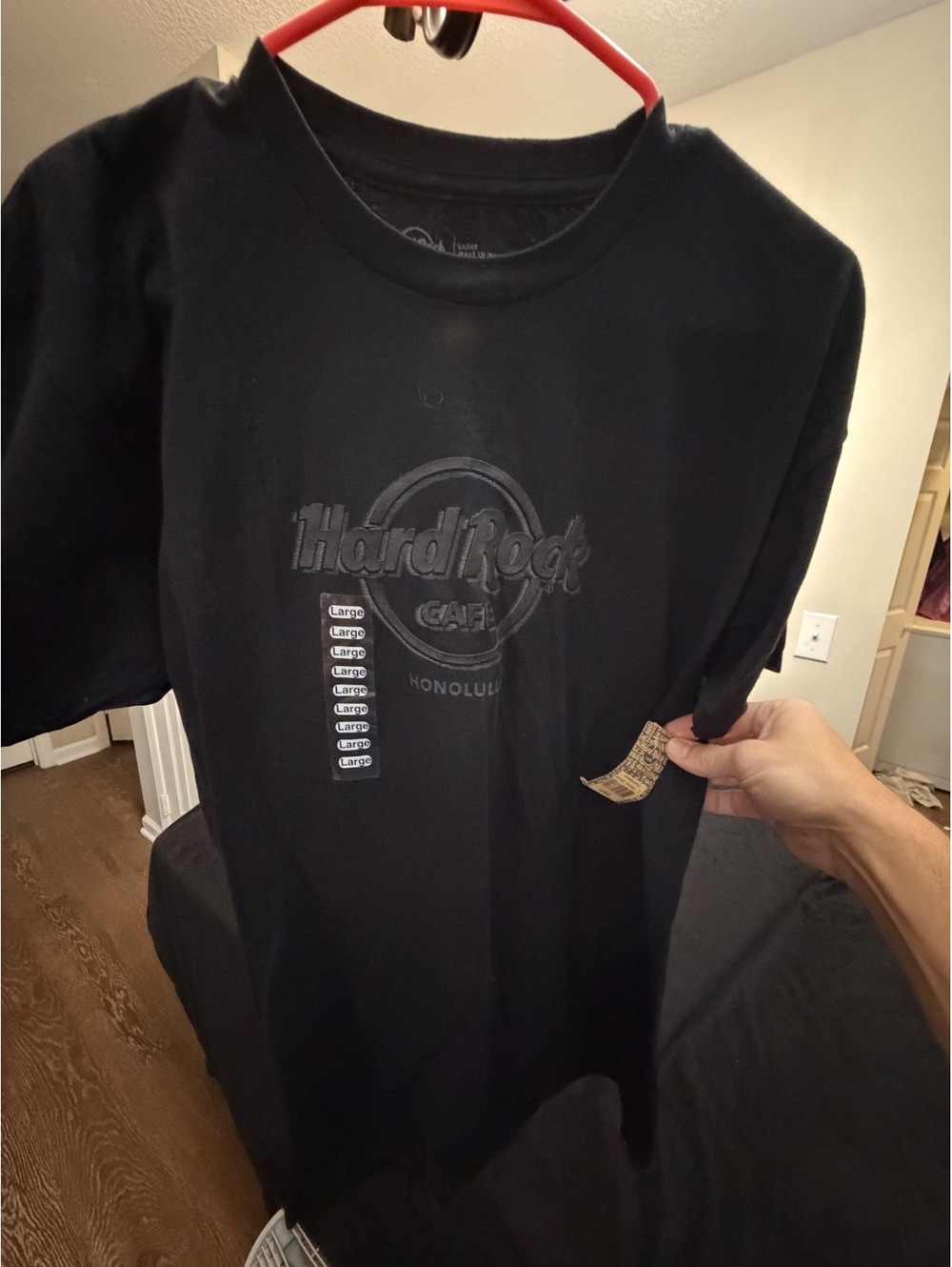 Hard Rock Cafe Honolulu Black T-Shirt Large Cotton